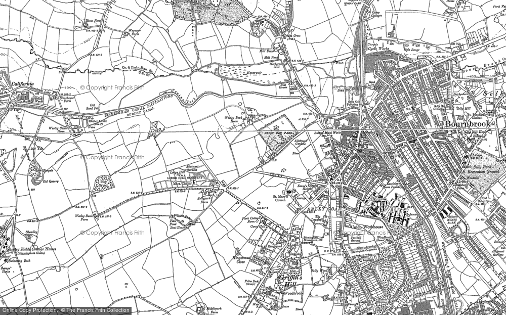 Old Map of Selly Oak, 1882 - 1901 in 1882
