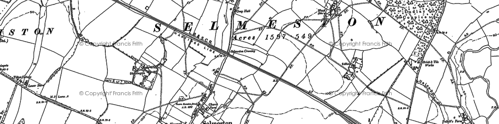 Old map of Selmeston in 1898