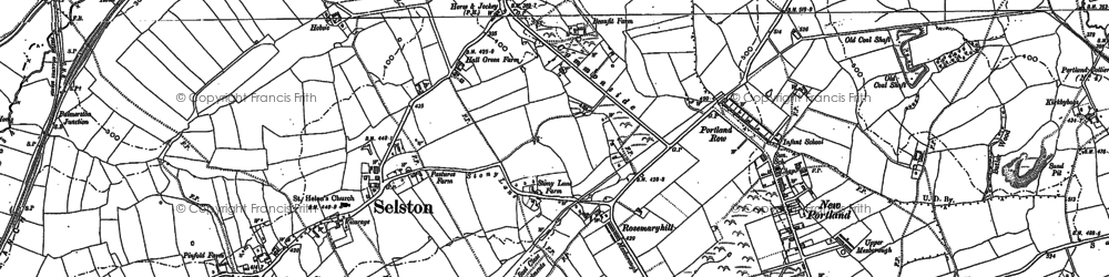 Old map of Selston Common in 1898