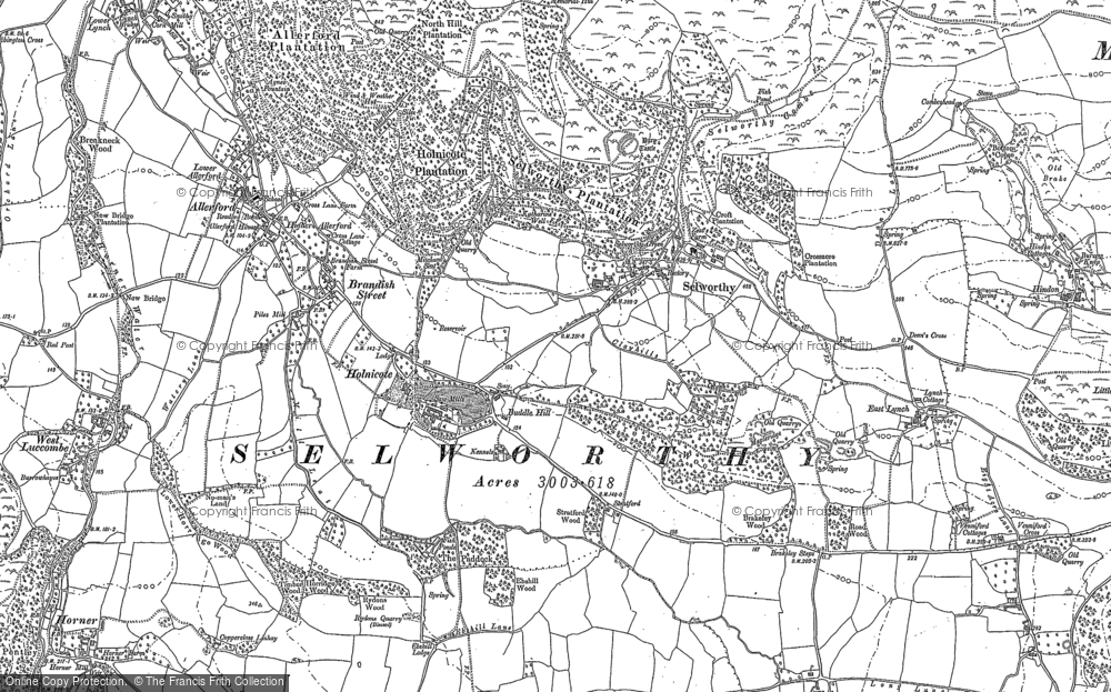 Old Map of Selworthy, 1902 in 1902