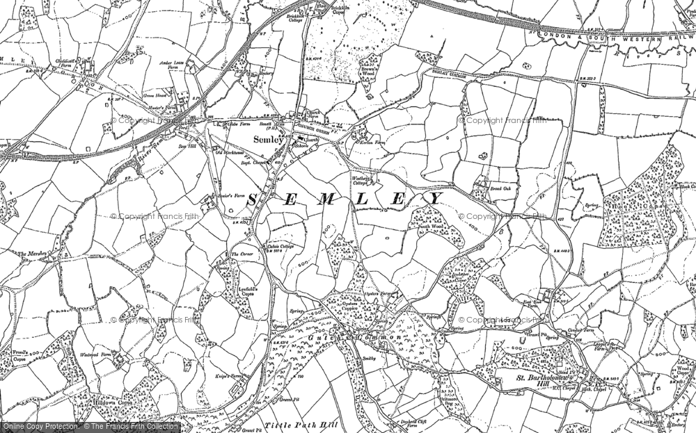 Old Map of Semley, 1900 - 1924 in 1900