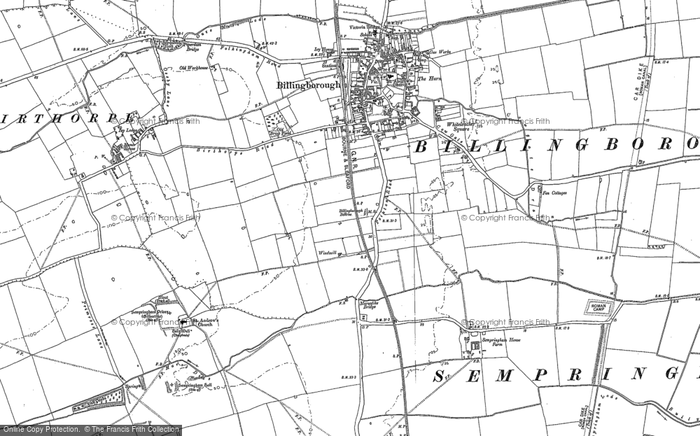 Old Map of Sempringham, 1886 - 1887 in 1886