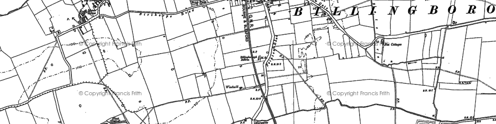 Old map of Sempringham in 1886