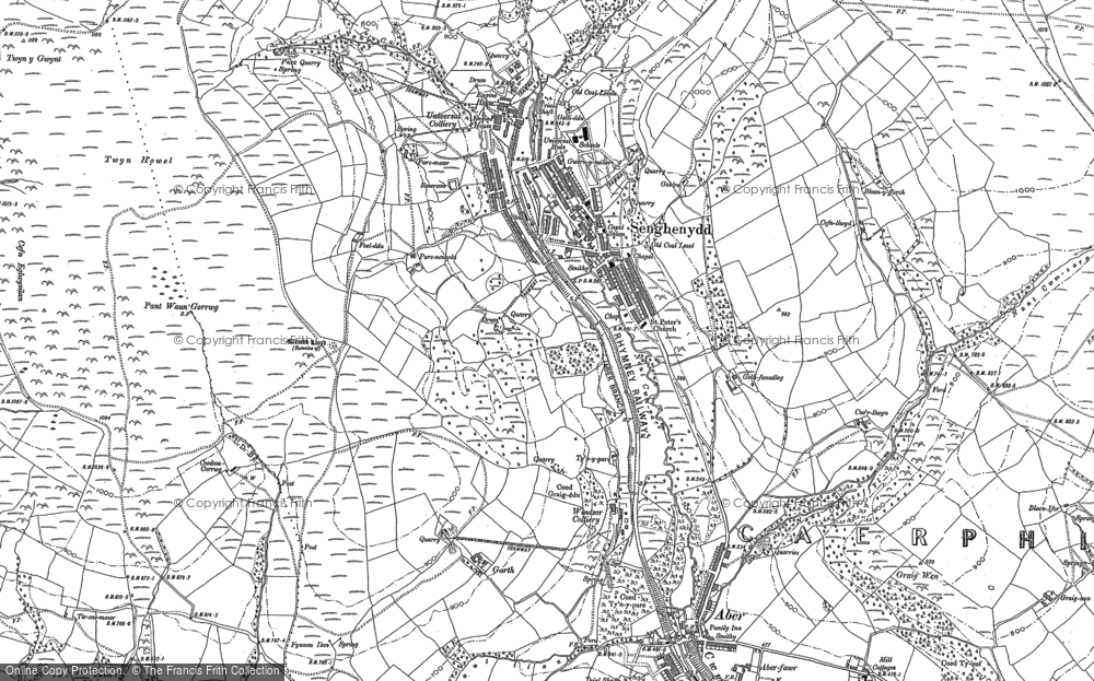 Old Map of Historic Map covering Parc Mawr in 1898