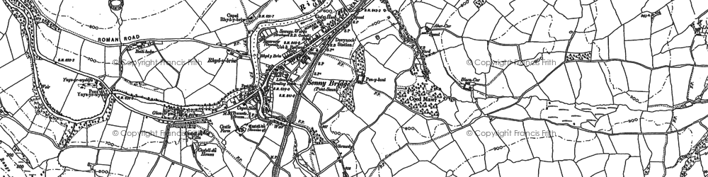 Old map of Sennybridge in 1886