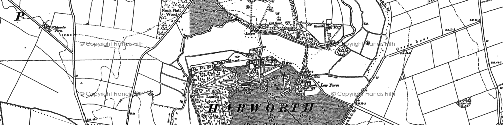 Old map of Serlby in 1885