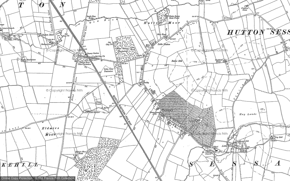 Old Map of Sessay, 1890 in 1890