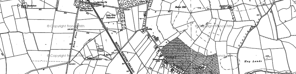 Old map of Sessay in 1890
