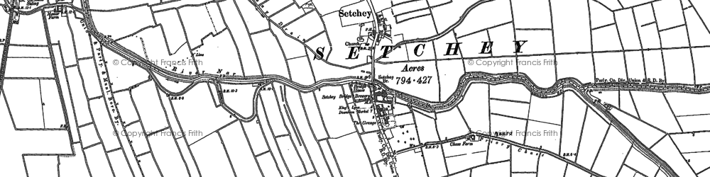 Old map of Setchey in 1884