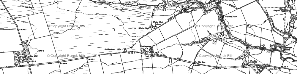 Old map of Brown Moor in 1895