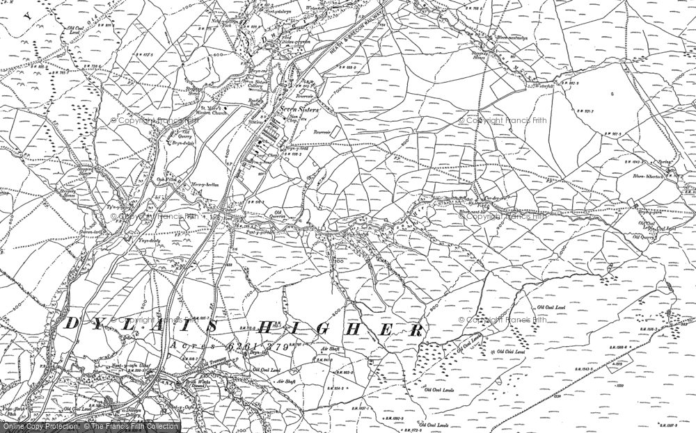 Old Map of Historic Map covering Tynewydd in 1897