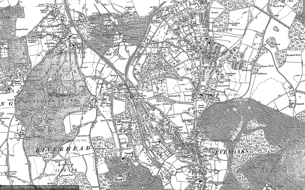 Old Map of Sevenoaks, 1895 in 1895