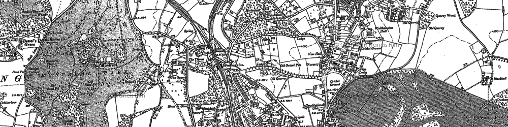 Old map of Kippington in 1895