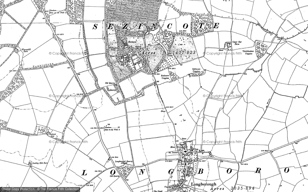 Old Map of Sezincote, 1883 - 1900 in 1883