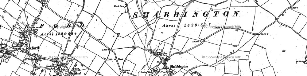 Old map of Shabbington in 1919