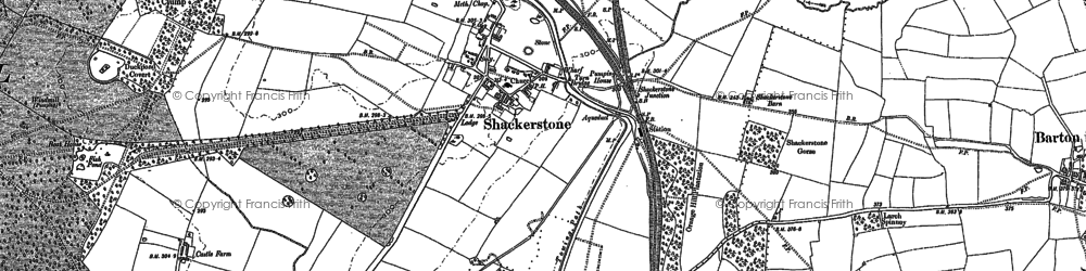 Old map of Shackerstone in 1885