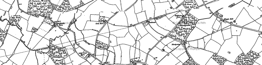 Old map of Bevenden in 1896