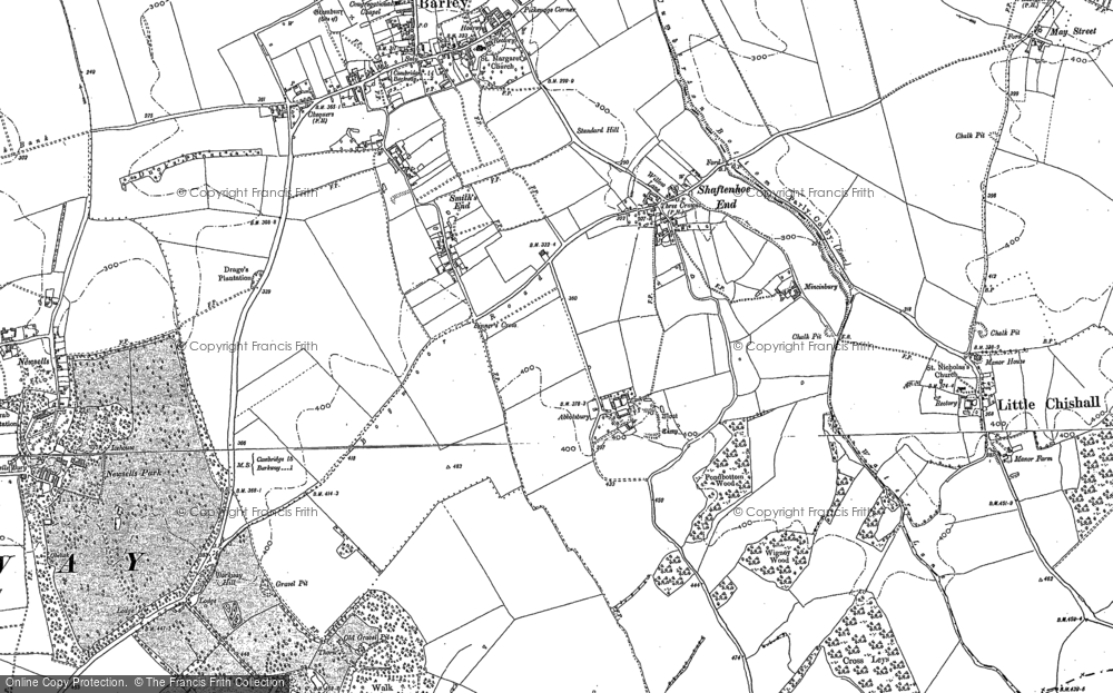 Old Map of Historic Map covering Abbotsbury in 1896