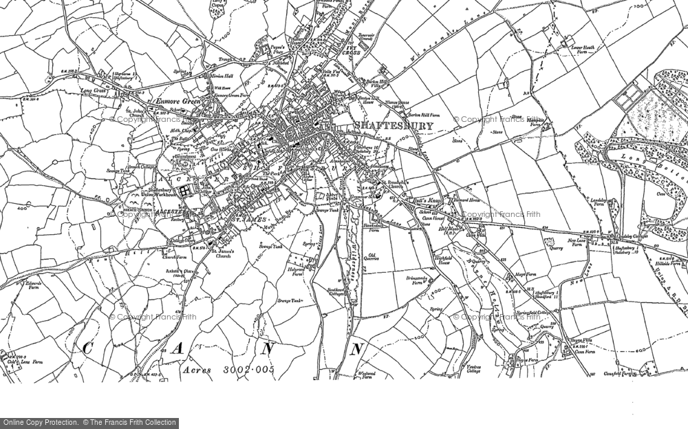 Old Map of Shaftesbury, 1900 - 1901 in 1900