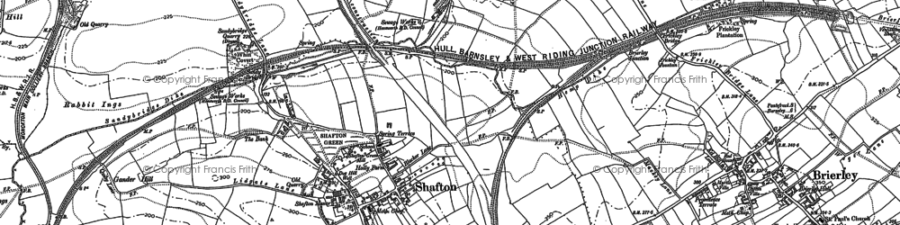 Old map of Shafton Two Gates in 1891