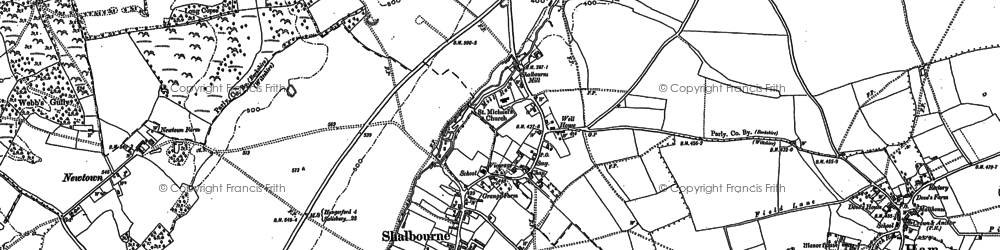 Old map of Shalbourne in 1909