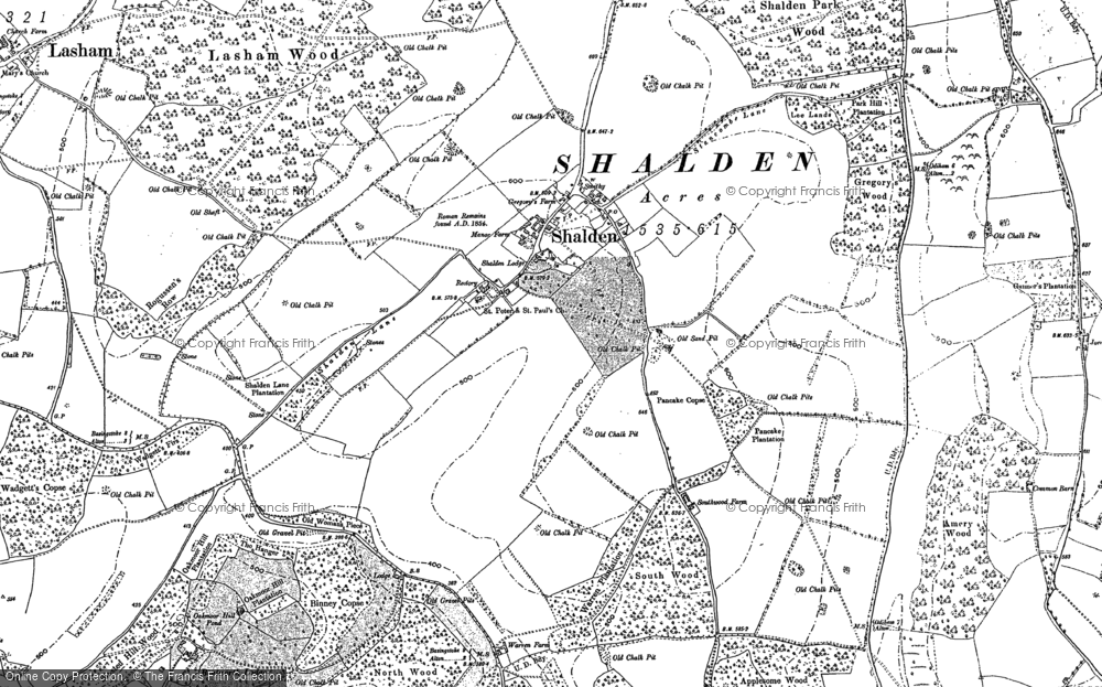 Old Map of Historic Map covering Weston Common in 1894