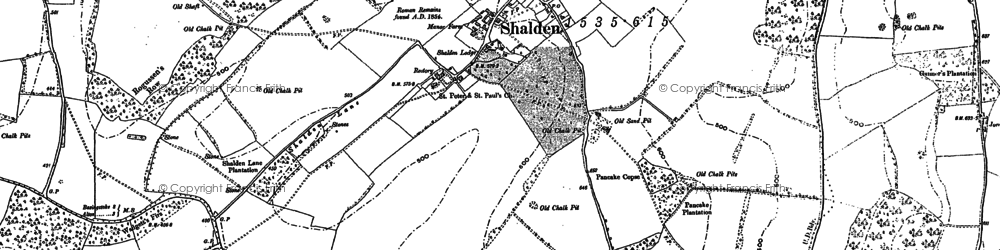 Old map of Shalden in 1894