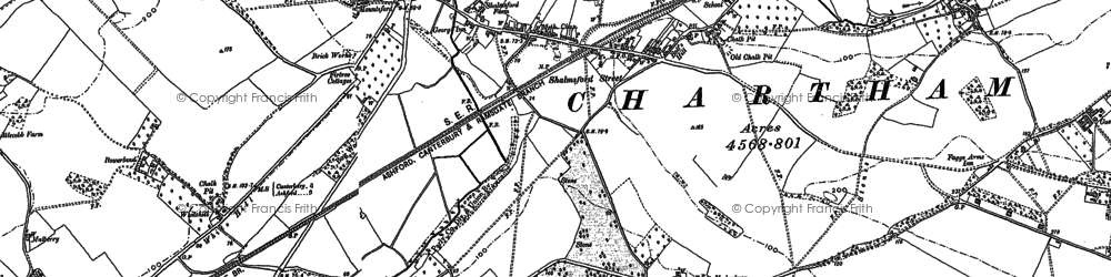 Old map of Mystole Ho in 1896