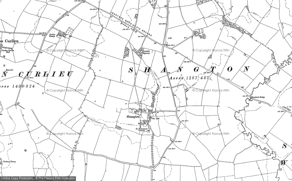 Old Map of Shangton, 1885 in 1885