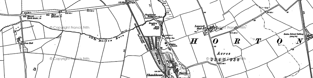 Old map of Shankhouse in 1896