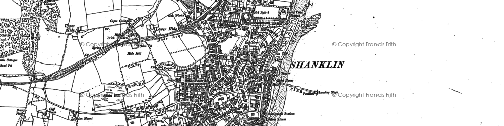 Old map of Shanklin in 1907