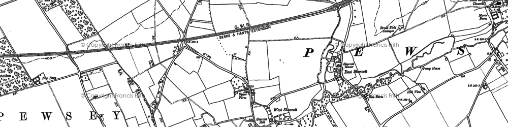 Old map of Sharcott in 1899