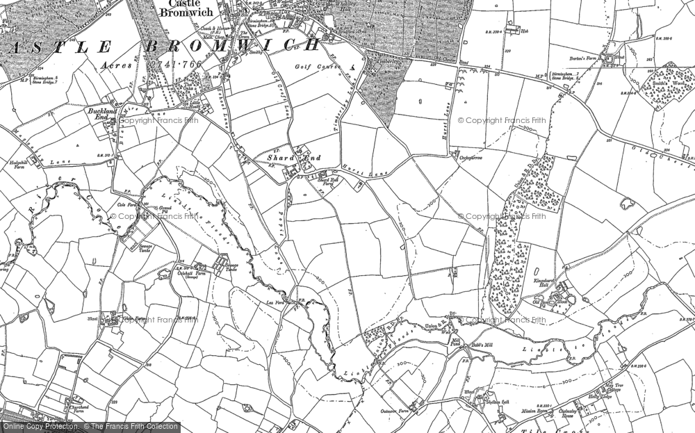 Old Map of Shard End, 1886 - 1902 in 1886