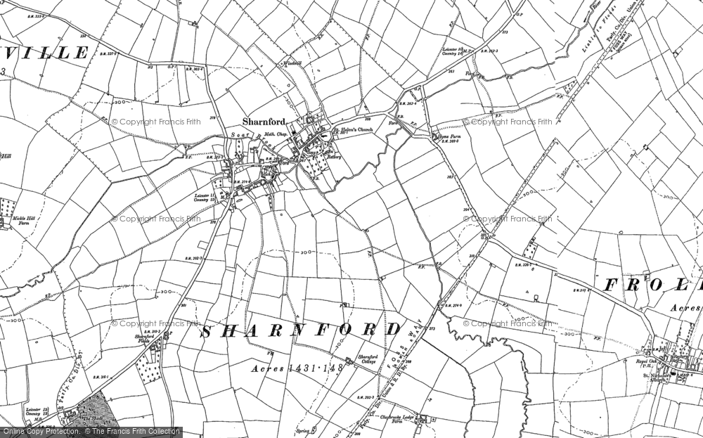 Old Map of Sharnford, 1901 in 1901