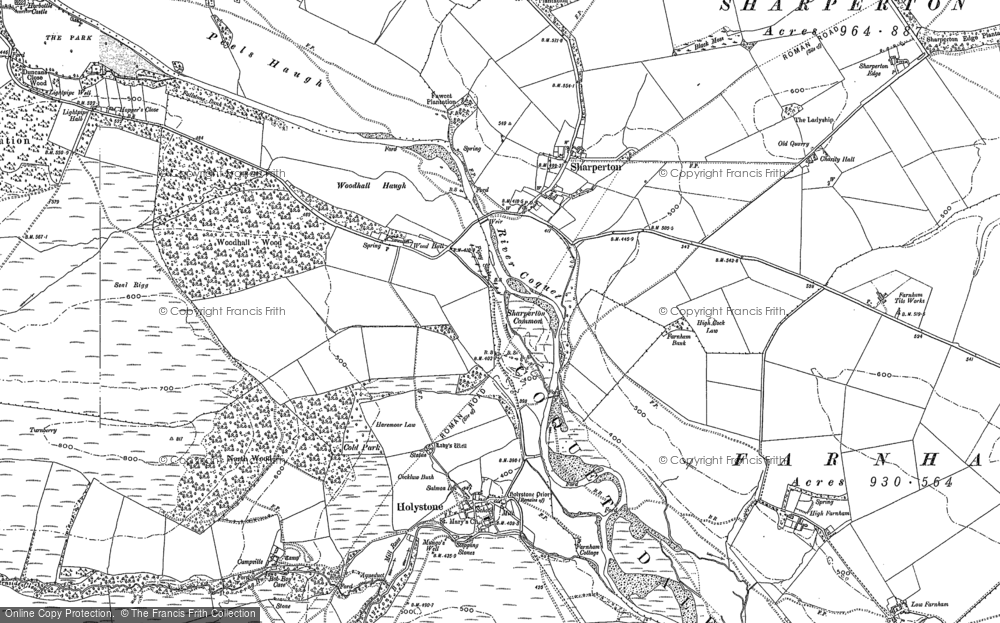 Old Map of Sharperton, 1896 in 1896