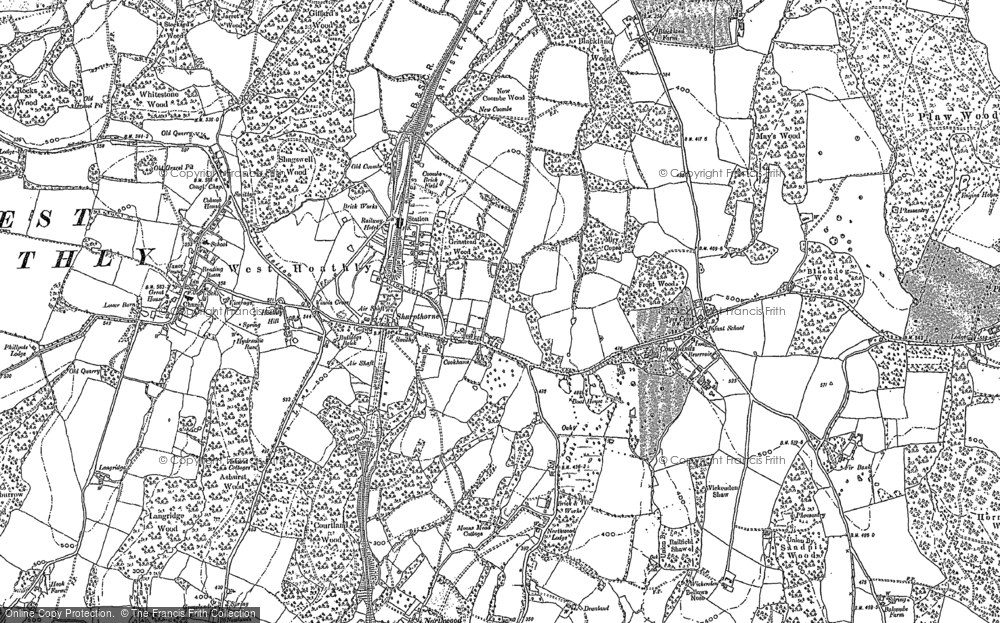 Old Map of Historic Map covering Charlwood in 1896