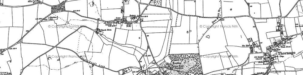 Old map of Sharrington in 1885