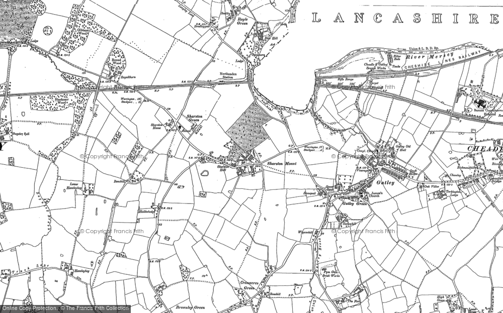 Old Map of Sharston, 1897 - 1908 in 1897