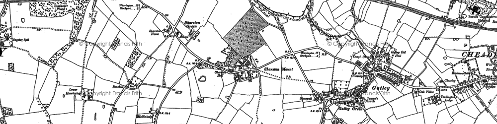Old map of Sharston in 1897