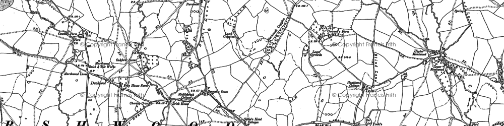 Old map of Shave Cross in 1887