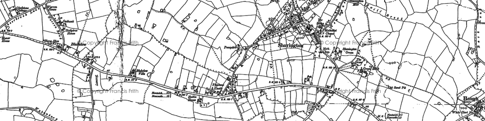 Old map of Shavington in 1897