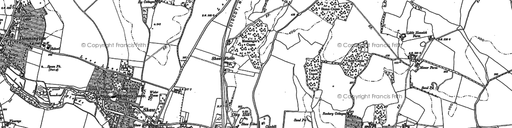 Old map of Shaw in 1898