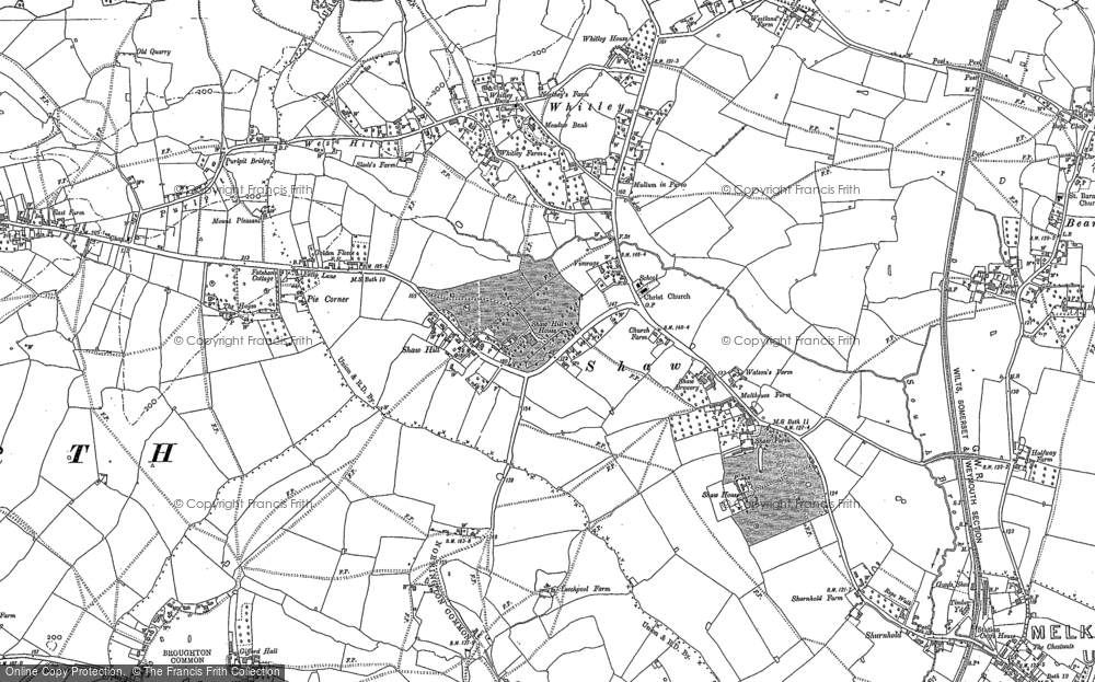 Old Map of Shaw, 1899 - 1922 in 1899
