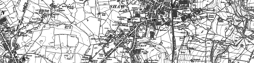 Old map of High Crompton in 1907