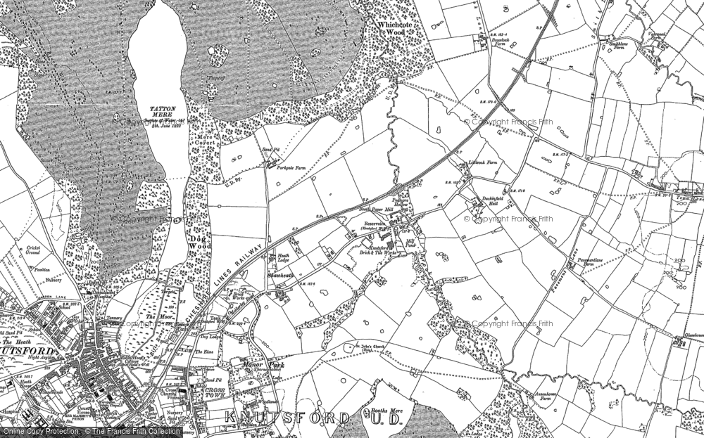Old Map of Shaw Heath, 1897 in 1897