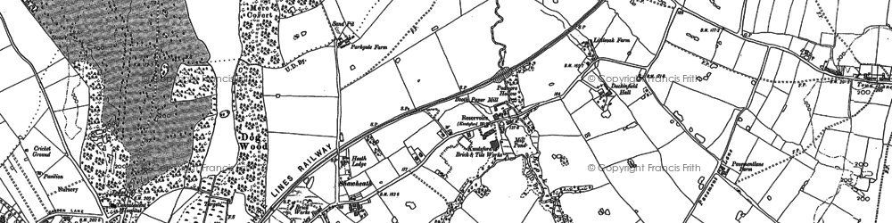 Old map of Shaw Heath in 1897