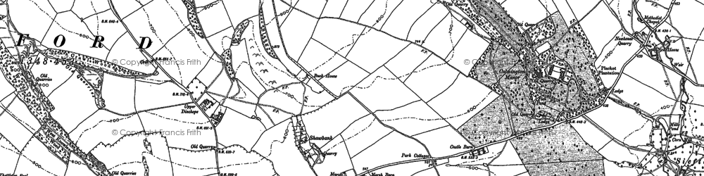 Old map of Upper Dinchope in 1883
