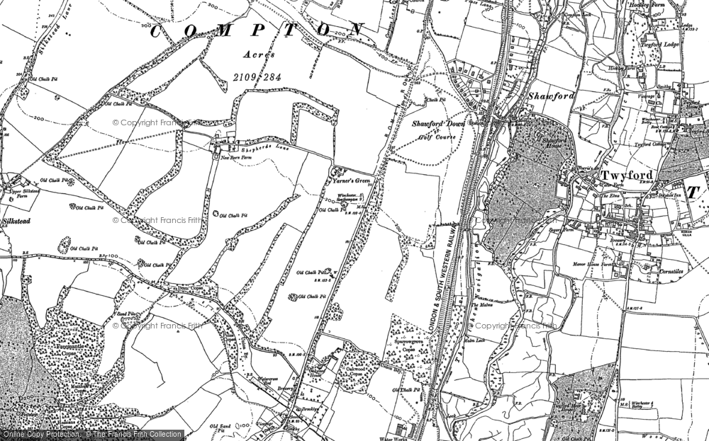 Old Map of Shawford, 1895 in 1895