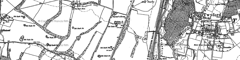 Old map of Shawford in 1895