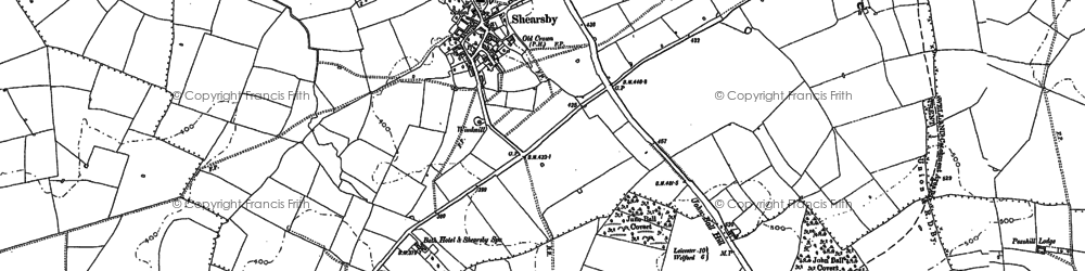 Old map of Shearsby in 1885